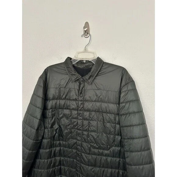 Lululemon Ukee Quilted Puffer Jacket Snap Button Gator Green Athleisure Mens XXL